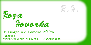 roza hovorka business card